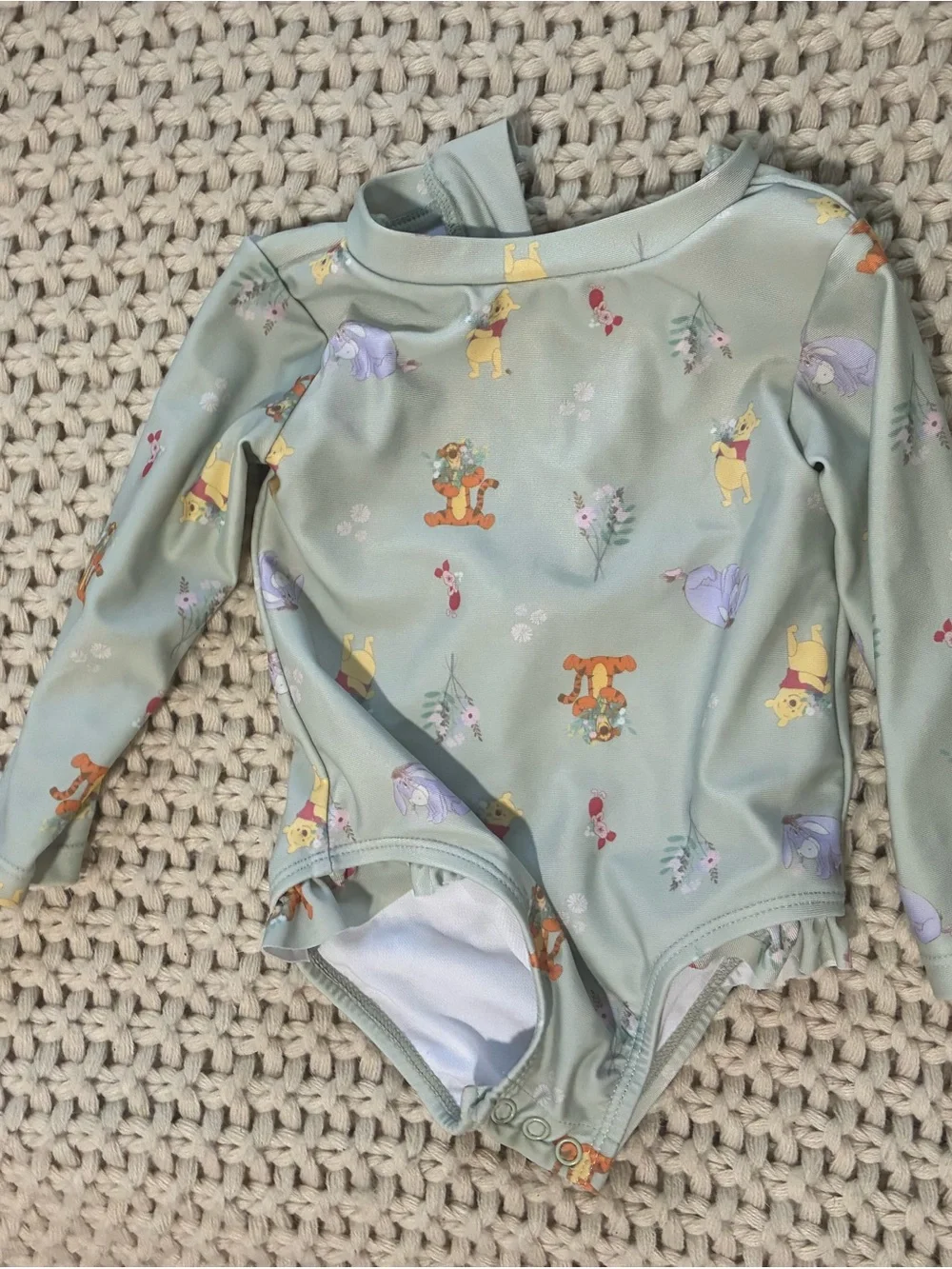 Carter's Sage Long-Sleeve One-Piece Swim Suit with Winnie the Pooh Characters